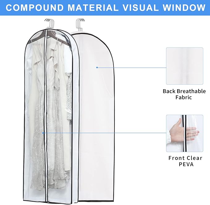 Clear Garment Storage with 4" Gusseted Hanging Covers - Image 4