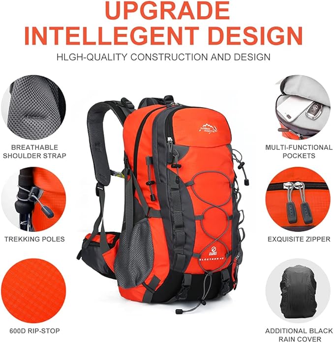 INOXTO lightweight Hiking Backpack 35L/40L Hiking Daypack - Image 3