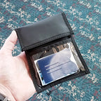 Bulk 20 Pack Ultimate Passport or Trade Show Travel Wallet with THREE Pockets (Black / 20 Pack)