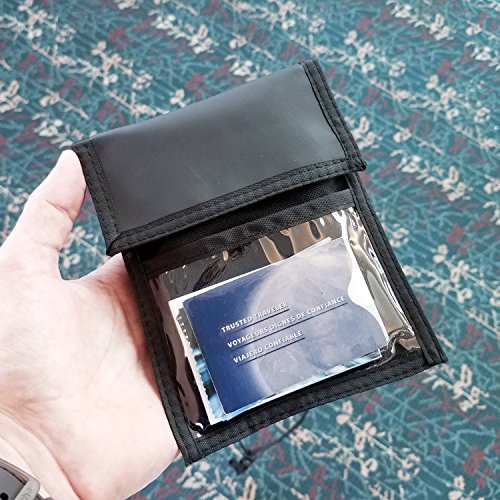 Bulk 20 Pack Ultimate Passport or Trade Show Travel Wallet with THREE Pockets (Black / 20 Pack)