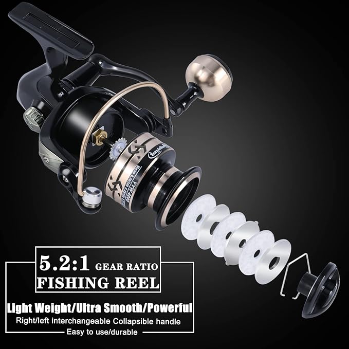 Sougayilang Fishing Pole with Spinning Reel Portable Fishing Rod Reel Combos - Image 5