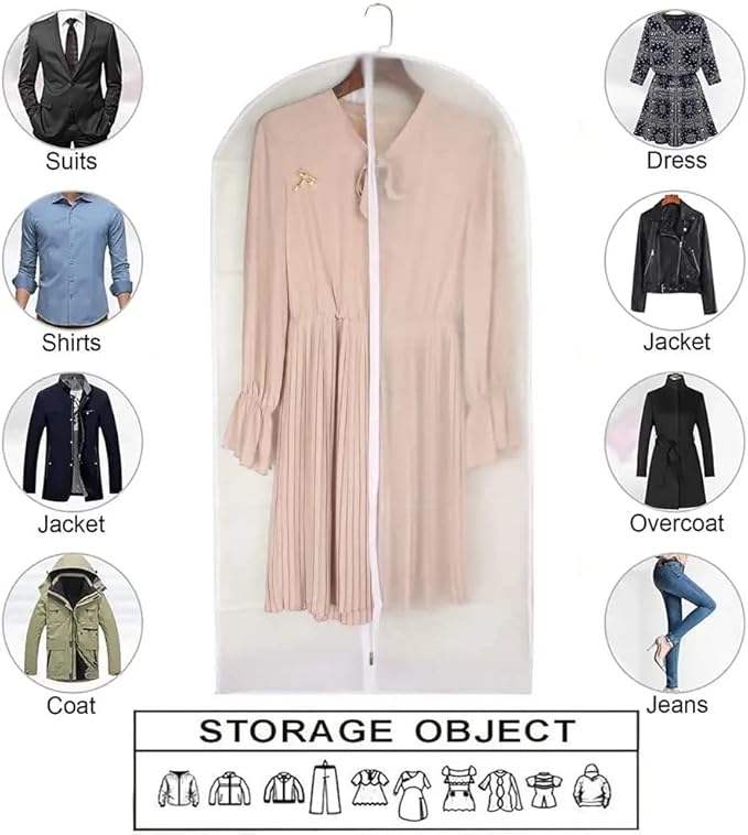 Garment Bags for Hanging Clothes Breathable Suit Bag Covers - Image 7