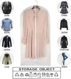 Garment Bags for Hanging Clothes (24'' x 48''/12 Pack / White-Translucent)
