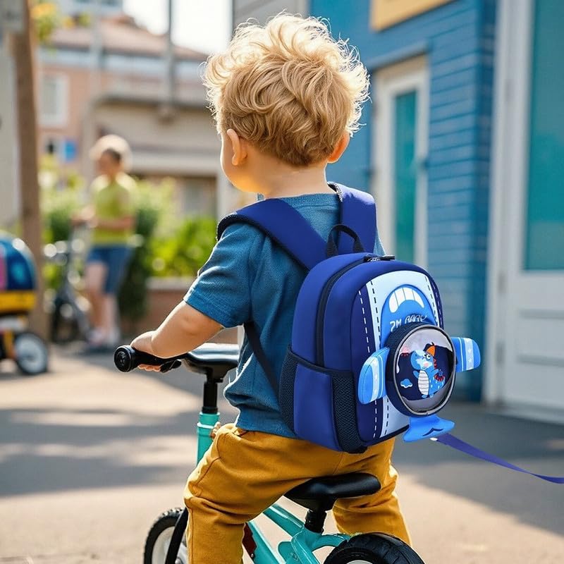 Toddler Backpacks Kids Preschool Cartoon Mini Travel Bag Ages 2 (D-blue / M for Age 2-5)