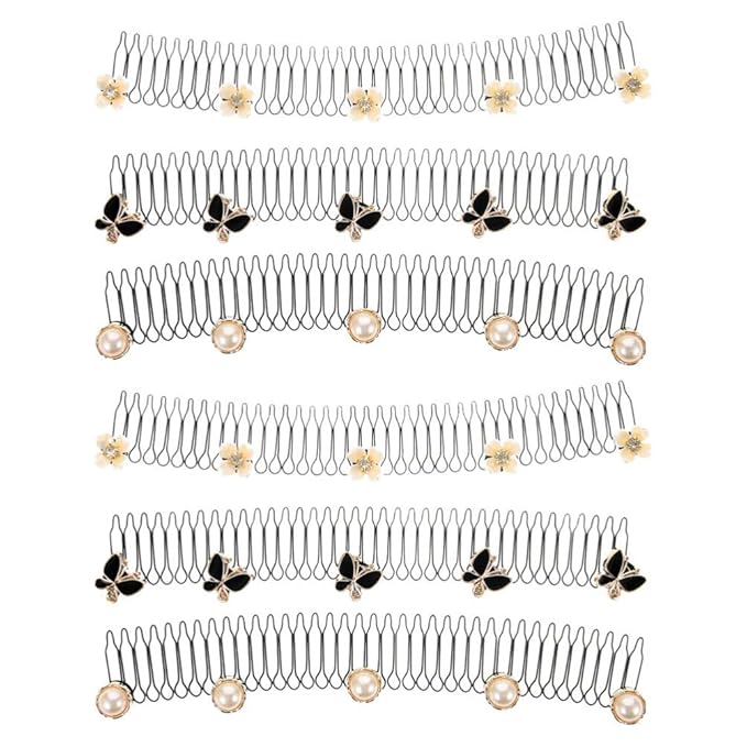 Beaupretty Hair Finishing Fixer Comb Lightweight U Shape Invisible Hair Insert Comb for Women Girls Secure Hold Styling Tool for Updo and Flyaway Control