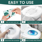 30 Pcs Disposable Flushable Paper Toilet Seat Covers Travel Supplies Essentials - Image 4