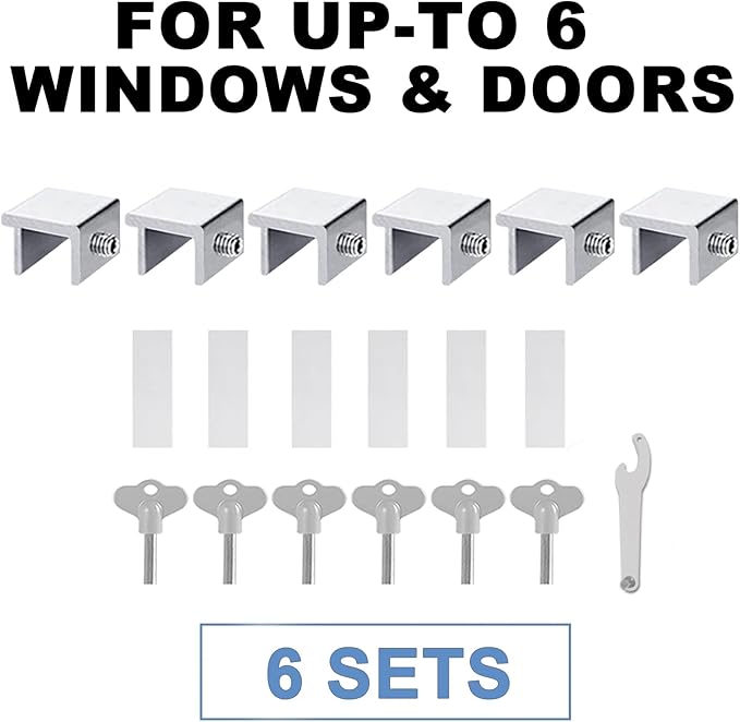 Sliding Window Locks for Up and Down Windows, Adjustable Aluminum Window - Image 8