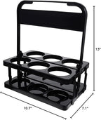 Plastic Foldable Cup Holder, 13 inches, Holds 6 Beverages, Portable - Image 9