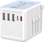 Universal Travel Adapter 35W PD Fast Charging Offers 3X2.4A USB-A Ports by URJD
