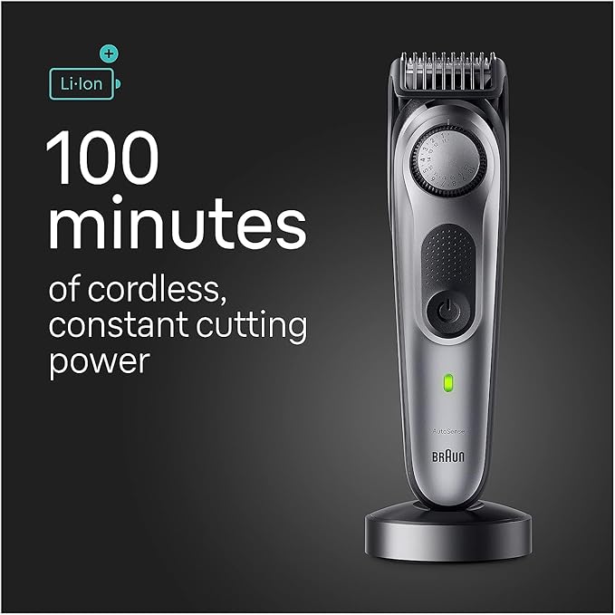 Braun All-in-One Style Kit Series 7 7410, 8-in-1 Trimmer for Men with Beard Trimmer, Body Trimmer for Manscaping, Hair Clippers & More, Sharpest Blade, 40 Length Settings, Waterproof