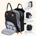 BabbleRoo Extra Large Diaper Bag Backpack, Expandable Baby Bag - Image 4