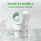 SHIONLE Laminaria Glazed Cream 1.76oz (50g) | Korea Sea Kelp Face Lightweight Moisturizing Cream | Deep Hydration Soothing Plump Firm Soft Smooth Glowy Skin | Daily Korean Skin Care for All Skin Type