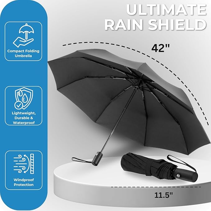 Liberty Imports 3 Pack Windproof Travel Rain Umbrellas - Image 3