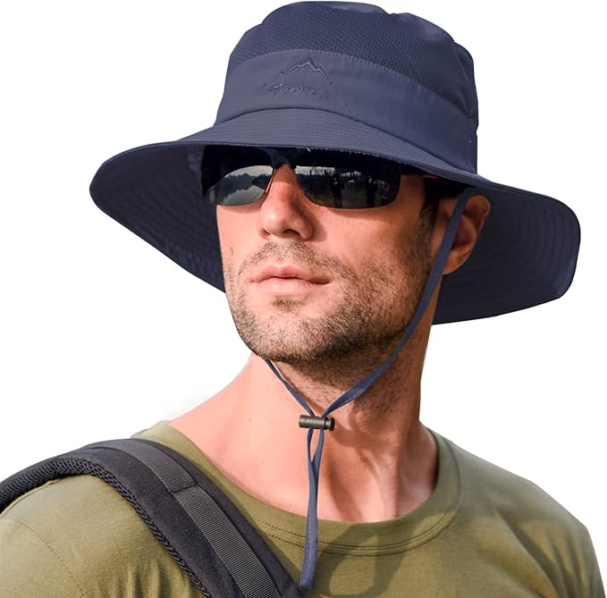 Sun Hats for Men Women Fishing Hat UPF 50+ Breathable Wide Brim Summer UV by Rosoz