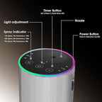 Waterless Essential Oil Diffuser, Battery Powered Mini Scent Air Machine, Aromatherapy Mist Diffuser for Home Room Car Office (Silver)