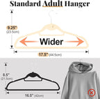 Velvet Felt Stackable Hangers 50 Pack, Non Slip, - Image 3