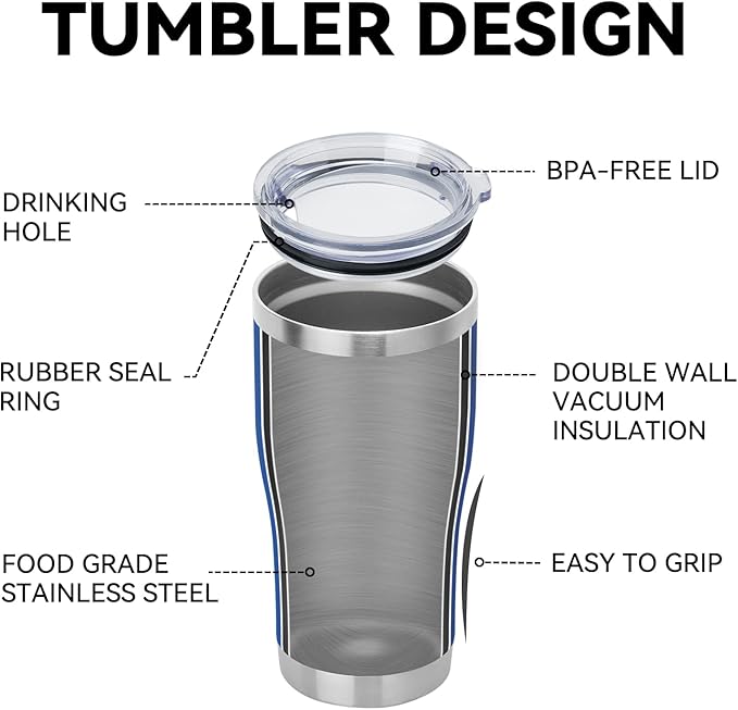 DOMICARE 20oz Tumbler with Lid Stainless Steel Tumblers Bulk, Double Wall - Image 4