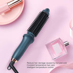 Ejoyous 2 in 1 Curling Brush, Dual Purpose Curling Brush, Anti Scalding Design, Green, Small