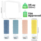 Travel Bottles for Toiletries, BPA Free Leak Proof Premium Silicone Bottles - Image 2