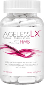AgelessLX Supplement Capsule for Women with HMB + Hydrasilk Eye Cream 0.5 OZ + Bright Glow Face Serum 1 Fl OZ for Women Bundle