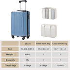 Merax Carry on Luggage Set, 20 Inch Hardshell ABS Suitcase - Image 7