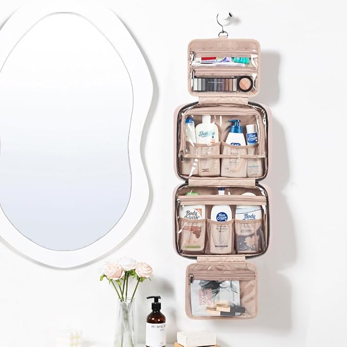 NISHEL Travel Toiletry Bag for women, Portable Hanging Organizer for - Image 2