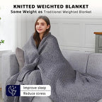 Knitted Weighted Blanket (26-magmatic Gray / 48" x 72" | 12lbs)