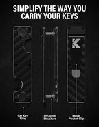 Key Organizer Key Holder Compact Key Case Minimalist Metal Key Chain Key Holder - Image 2