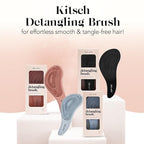 Kitsch Detangler Brush – Gentle Curly Hair Brush with Flexible Bristles for All Hair Types - Wet or Dry | Detangling Hair Brushes for Women & Men, Hairbrush for Adults & Kids - Terracotta
