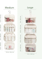 Narwey Hanging Toiletry Bag for Women Travel Checkered Makeup Bag Organizer - Image 6