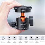 K&F Concept 63" Carbon Fiber Camera Tripods, D254C1+BH-28L Compact Tripod - Image 3