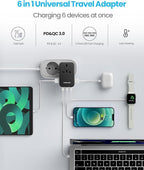 Universal Travel Adapter, VINTAR 75W GaN International Power Adapter - Image 4