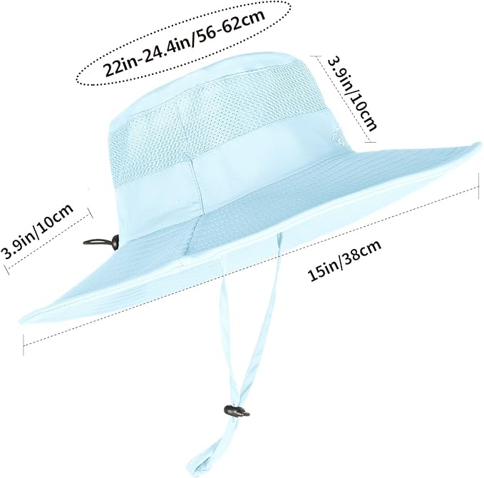 Sun Hats for Men Women Fishing Hat UPF 50+ Breathable Wide Brim Summer UV - Image 3