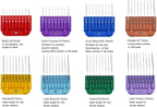 Animal Stainless Steel Attachment 8 Colors Guide Comb Set from 1/8 Inch to 1 Inch(3-25mm),Compatible with Andis, Oster A5, Wahl KM10 Series Clipper Detachable Blade(Only fit for 15# 10# 30# blade)