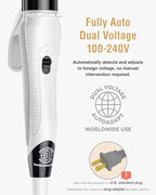Europe Travel Curling Iron Mini: Dual Voltage Curling Iron for Traveling - Mini Travel Curling Irons 1 Inch with US Plug,Black 450℉ for Thick/Coarse Short Hair