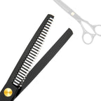 Professional Home Hair Cutting Kit Home Haircutting Scissors Barber Salon Home Thinning Shears Kit with Comb Case for Men Women Black