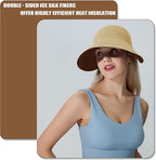 Sun Hats for Womens Wide Brim UV Protection Fishing Hats Packable Reversible - Image 2