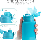 TakeToday Collapsible Water Bottles 32oz, Foldable Travel Water Bottle - Image 5