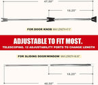 Door Security Bar, SECURITYMAN 2 in 1 Adjustable Door Stoppers Security Bar & - Image 3