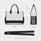 TOPDesign Personalized Initial Canvas Tote Bag, - Image 2
