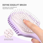 New Multifunctional Curly Hair Cushion Comb, 1Pc Oval New Air Cushion Comb WithHandle, Define Styling Brush,DetanglingHair Brush, Professional Hairstyle Comb, BouncingHair Brush (White Purple)