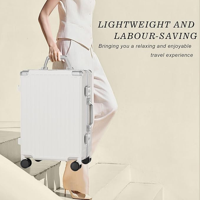 AnyZip Luggage PC+ABS Aluminum Frame Zipperless Checked Luggage Hard Shell - Image 4