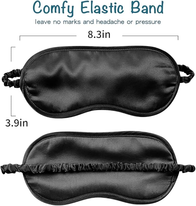 LULUSILK Mulberry Silk Sleep Eye Mask Blindfold - Image 6