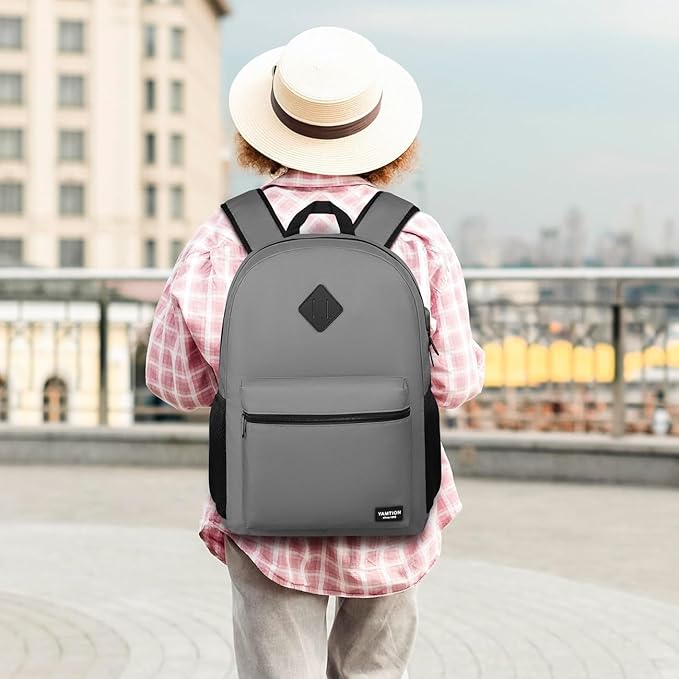 17 Inch School Backpack, Unisex Classic Bookbag Teens Schoolbag - Image 2