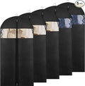 5 Pack - Moucas 50" Black Garment Bag, Mens Suit Bags by Moucas