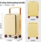 mixi Carry On Luggage Wide Handle Luxury Design Rolling Travel Suitcase PC - Image 6