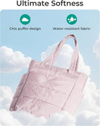 BAGSMART Tote Bag for Women, Lightweight Puffy Tote Bag - Image 4
