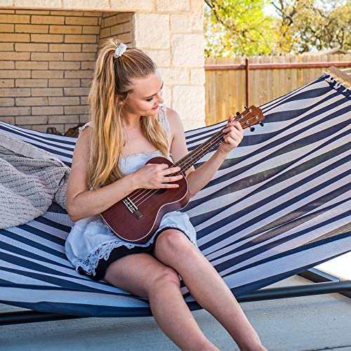 Double Hammock with Stand Included (78.7 x 55.1 in, Hammock with 144 in Stand / Blue)