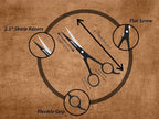 Promax Hair Cutting Scissors,6.5 Inch Hairdressing Scissor, Premium Stainless Steel Razor with Sharp Edge Blade & Salon Scissors, for Men, Women, Barber, Kids, Adults, Pets - 210-10235B