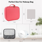 Travel Makeup Bag with LED Mirror and 10x magnifying glass with 3 Lighted - Image 8